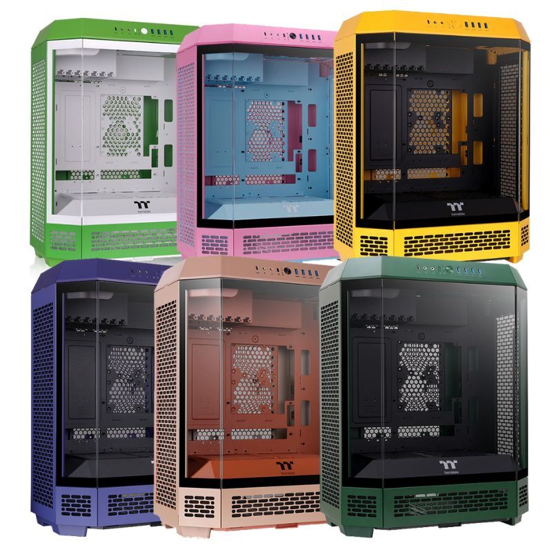 米特3C數位–曜越 The Tower 600 中直立式機殼 競速綠/礫石砂/蜂芒黃/泡泡粉/暮光紫/光年綠