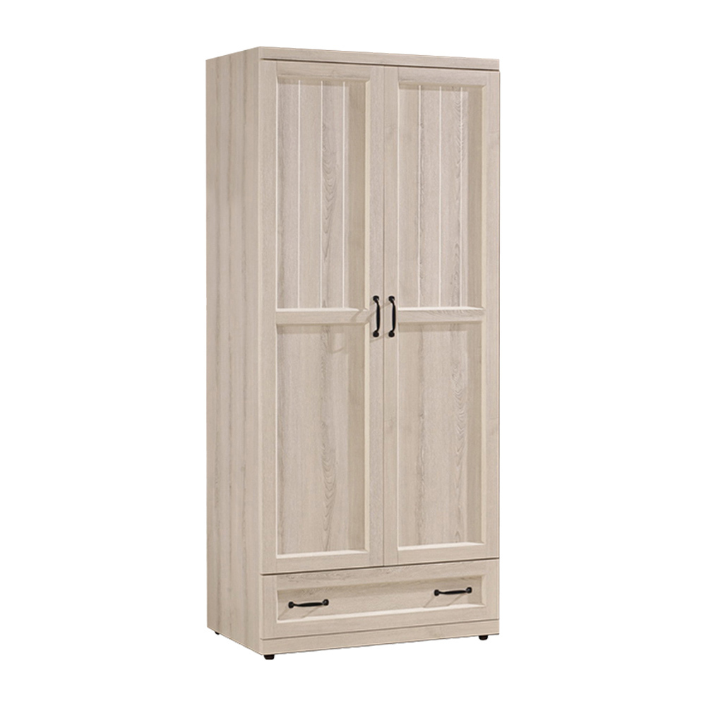 莉蒂2.7尺二門一抽衣櫃(單吊桿)