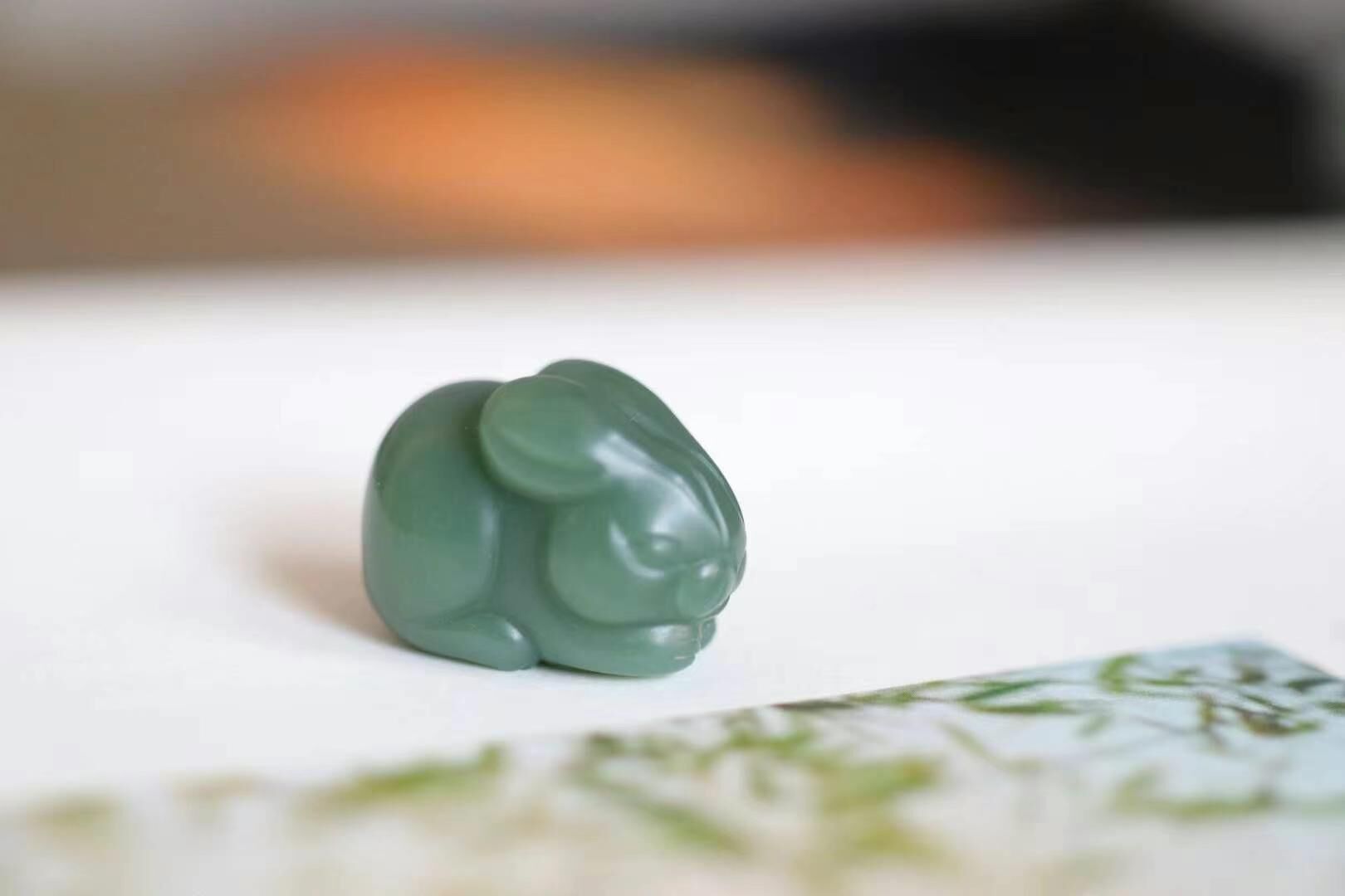 和田玉碧玉兔子,天然和田玉軟玉
