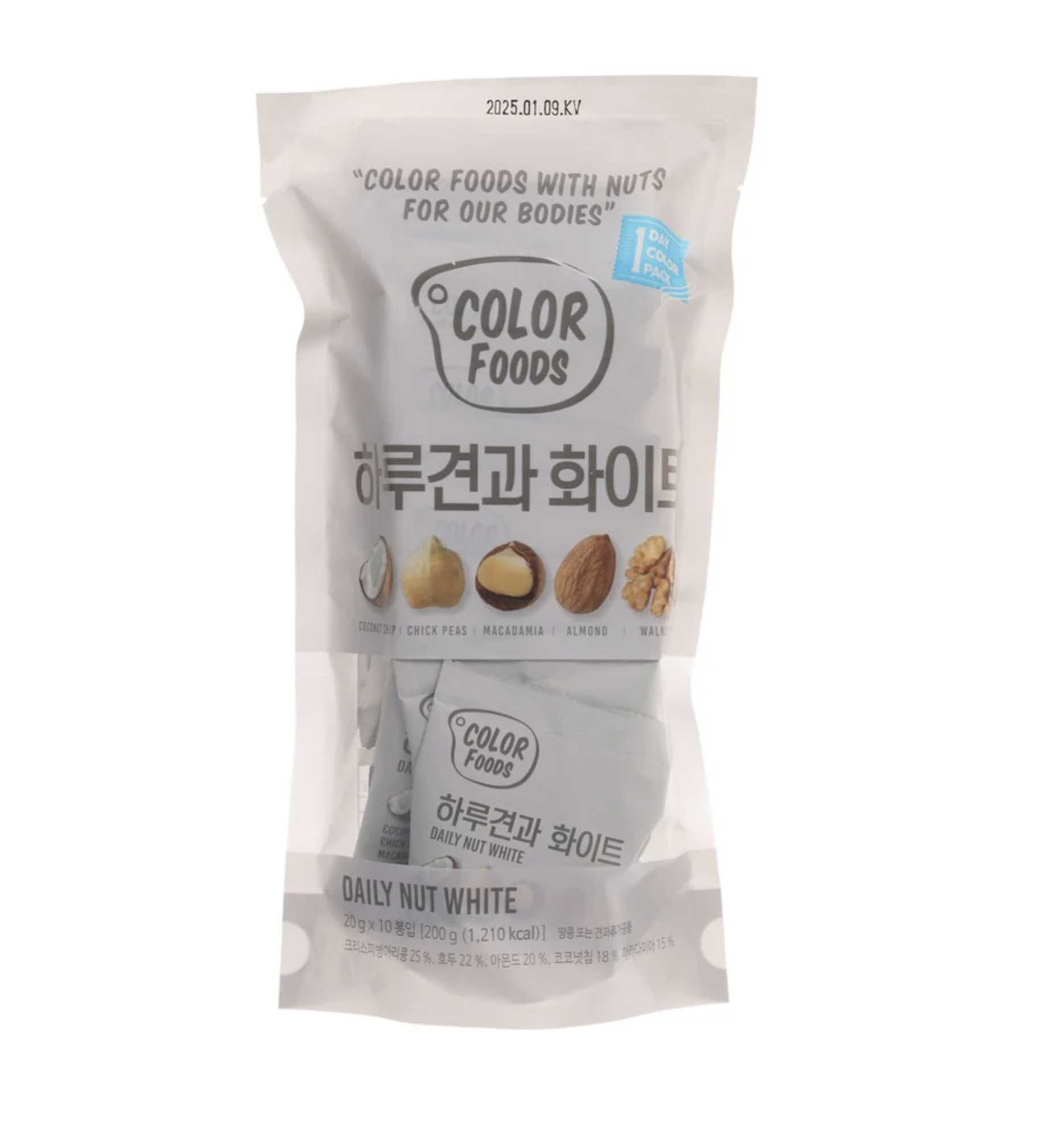 Color Foods Daily Nuts (White)200g (20g*10)8807354214518 EXP.2026.09.03