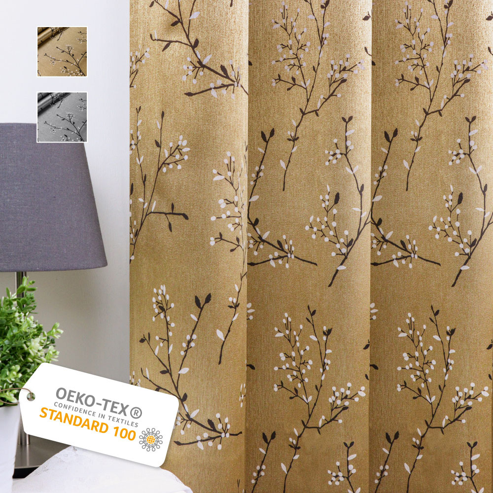 手工製作│遮光窗簾│半窗落地窗│金采綻放│織帶│2色2尺寸