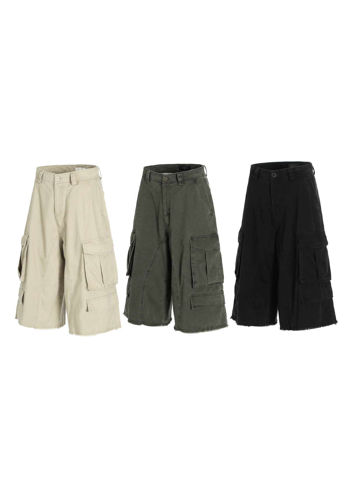 - SIMPLEACTION - 美式復古多口袋工裝短褲