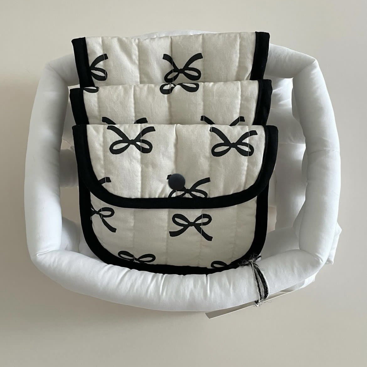 《5975》ins韓系蝴蝶結小收納包