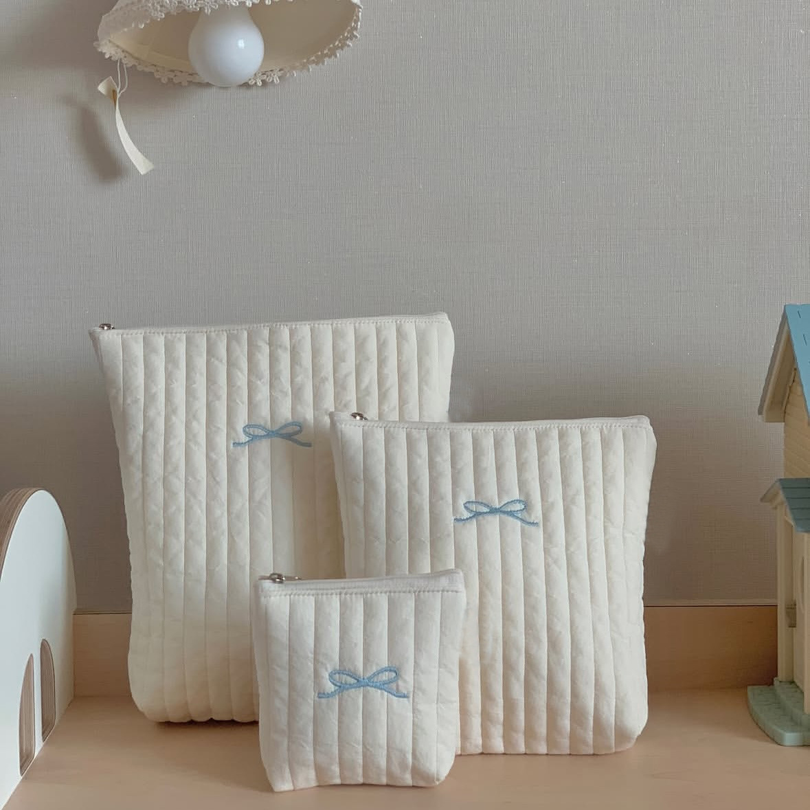 《5976》韓系米白收納包三件套