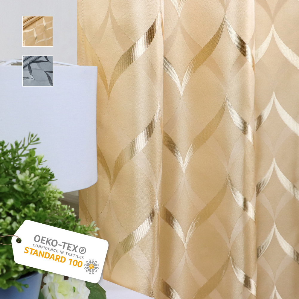 手工製作│遮光窗簾│半窗落地窗│金典幾何│織帶│2色2尺寸