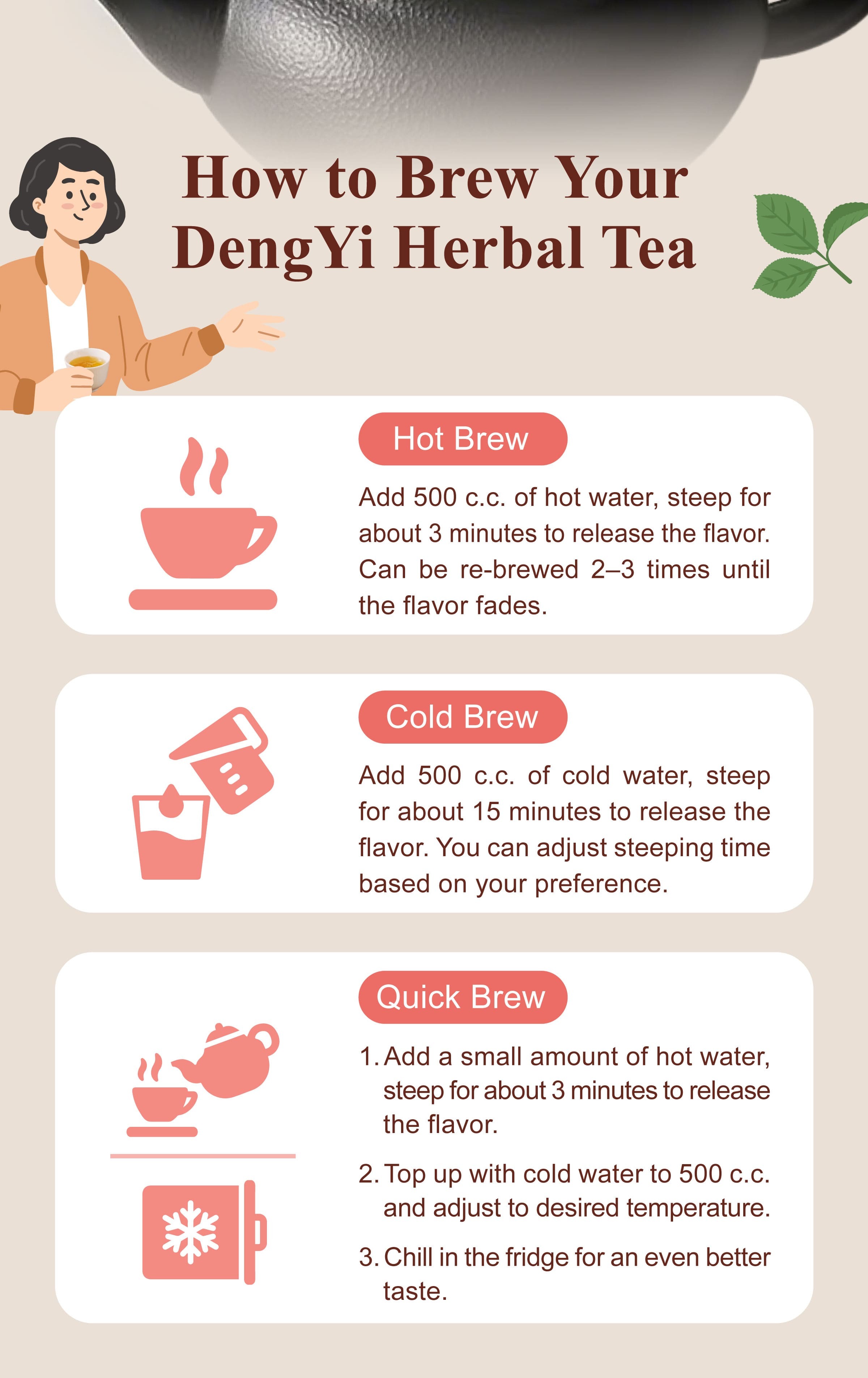 Dengyi Eucommia Tea Brewing Instructions