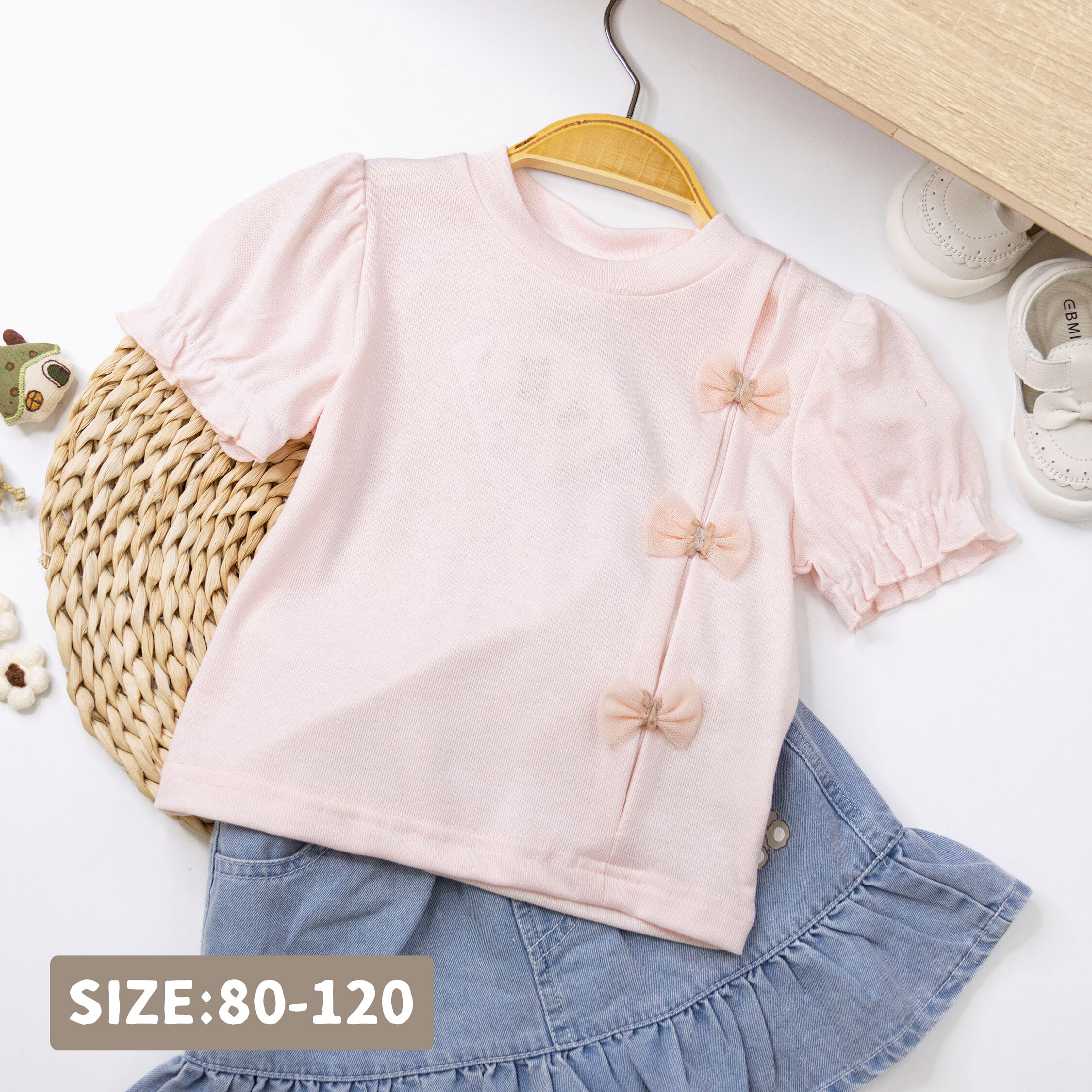 【H50271】氣質蝴蝶結網紗設計上衣