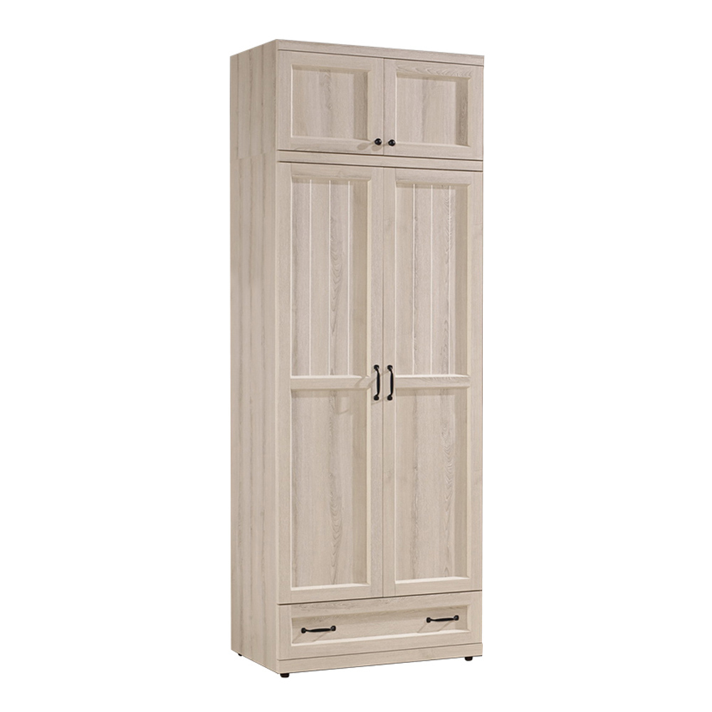 莉蒂2.7尺四門一抽加高衣櫃(單吊桿)