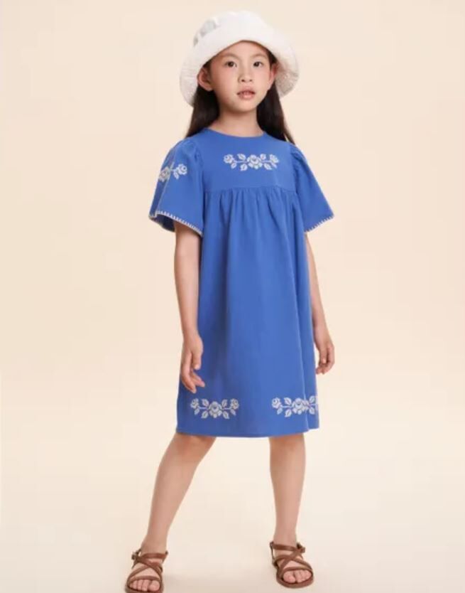 Cera una volta 古典刺繡洋裝 Leonidas dress - Blue