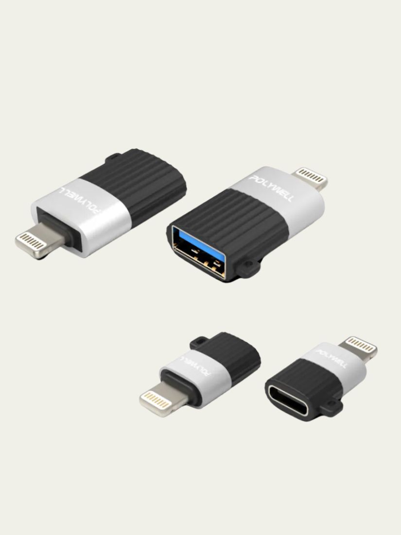 【 POLYWELL 寶利威爾 】蘋果轉接器 Lightning USB-A USB-C 適用iPhone