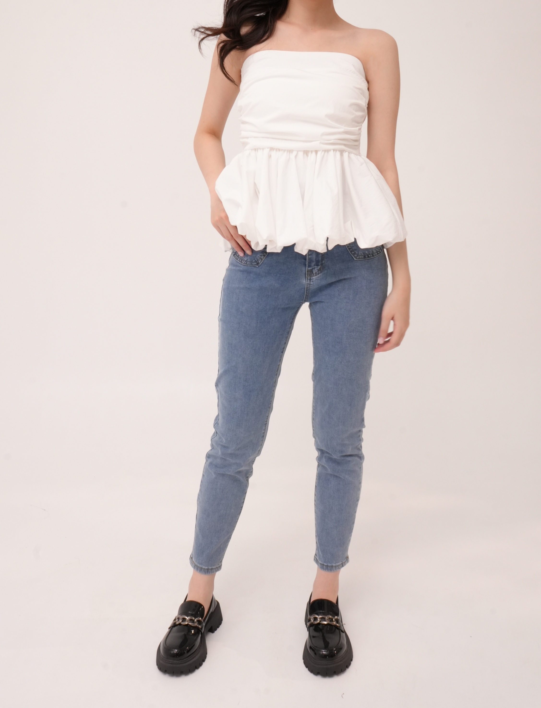 法朵Fado shop｜後鬆緊彈平口背心 1783001 白