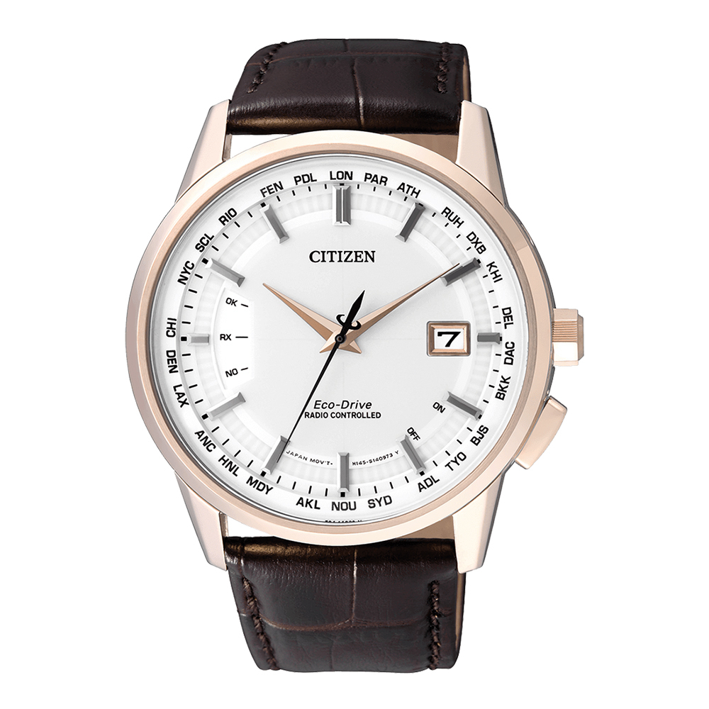 【Citizen 星辰】CB0153-21A 萬年曆 日期顯示 皮革錶帶 光動能 手錶