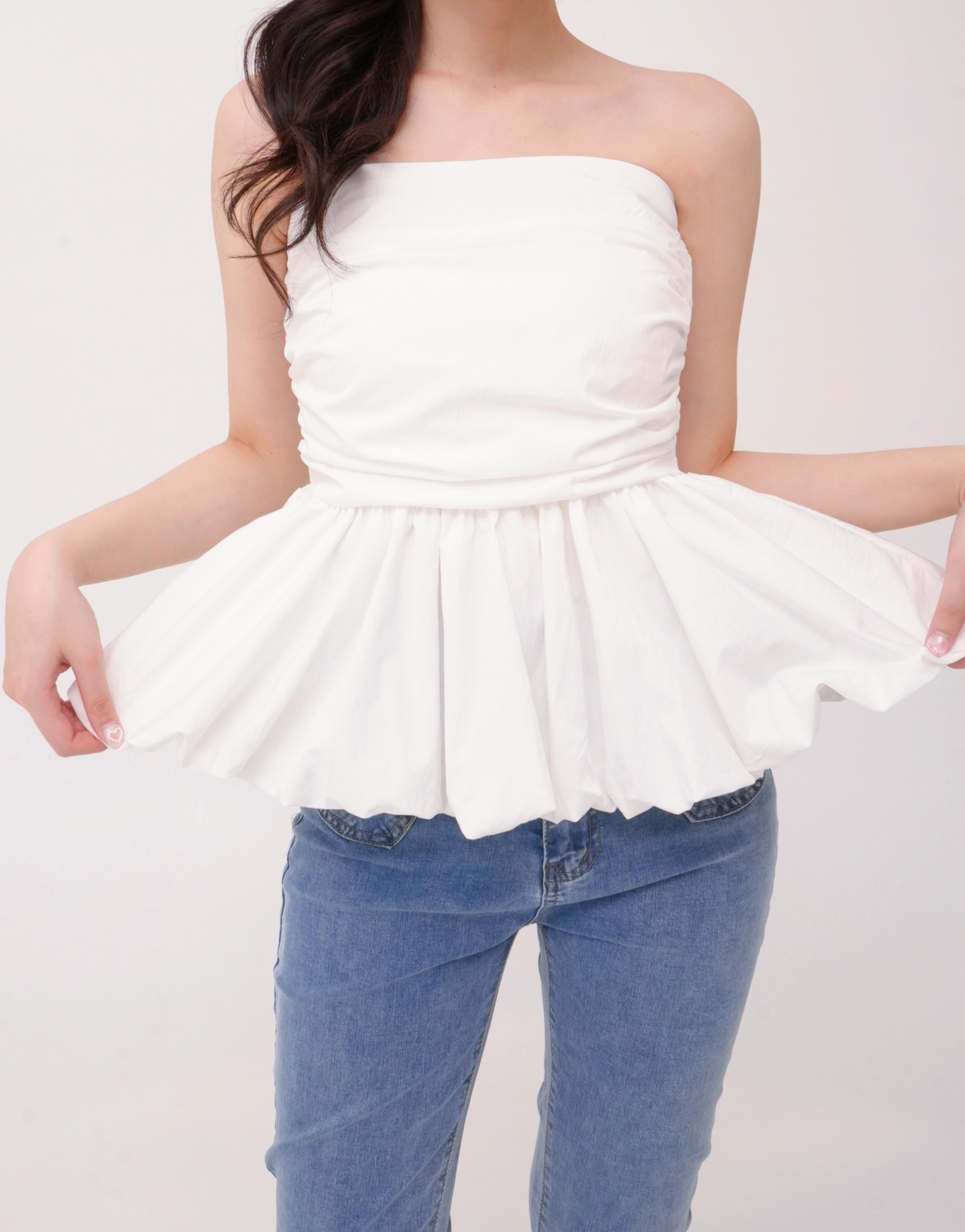 法朵Fado shop｜後鬆緊彈平口背心 1783001 白