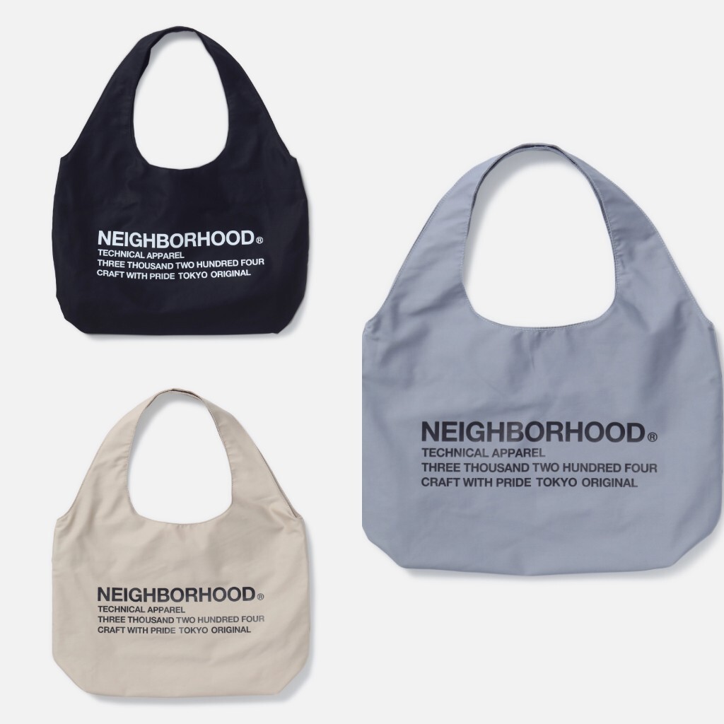 [現貨] NEIGHBORHOOD SS25 LOGO TOTE BAG | (Black / Gray / Beige)