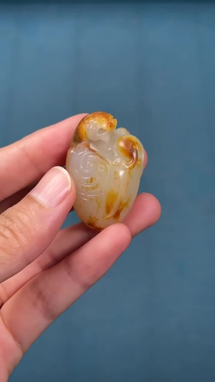 428212 和田玉籽料府上有壽