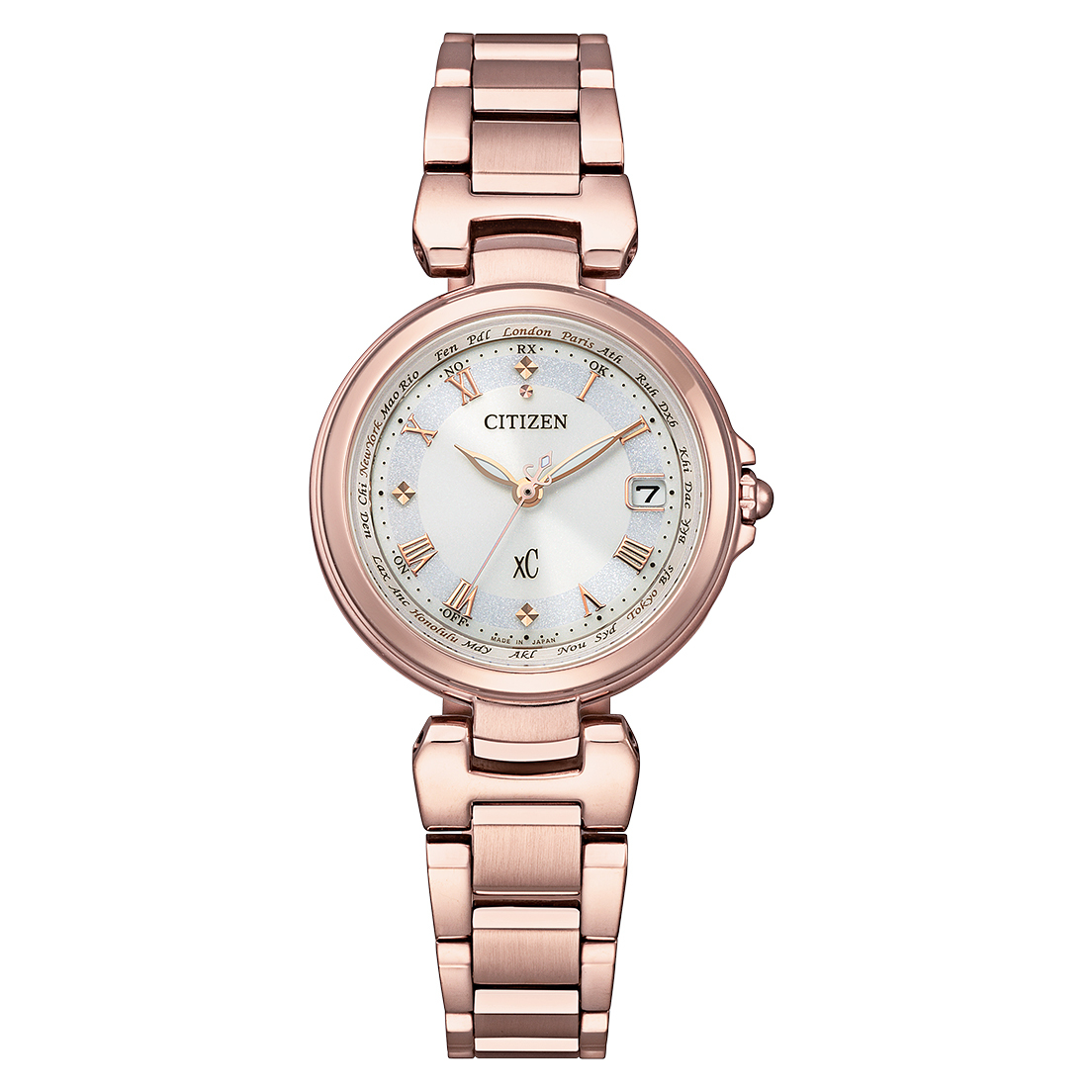 【Citizen 星辰】EC1037-69A 亞洲限定款 光動能 萬年曆 夜光 不鏽鋼 24城市時間 石英 手錶