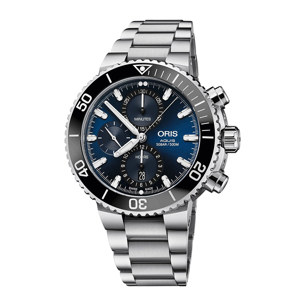 【ORIS 豪利時】01 774 7743 4155-07 8 24 05PEB 三眼計時 日期顯示 夜光 不鏽鋼 機械 手錶