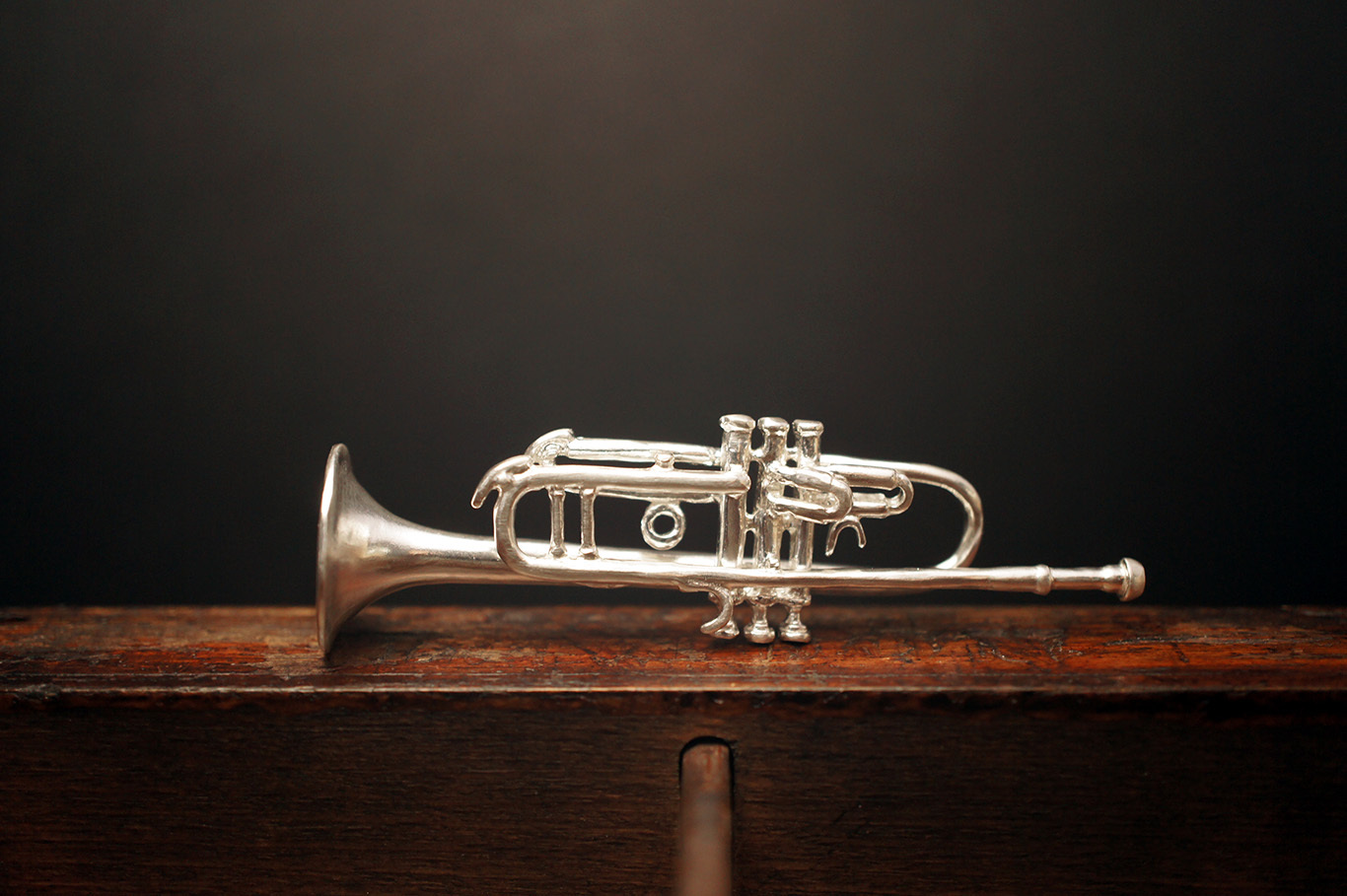 銀匠 立體小號吊墜