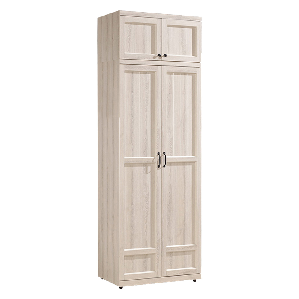 莉蒂2.7尺四門加高衣櫃(二吊桿)