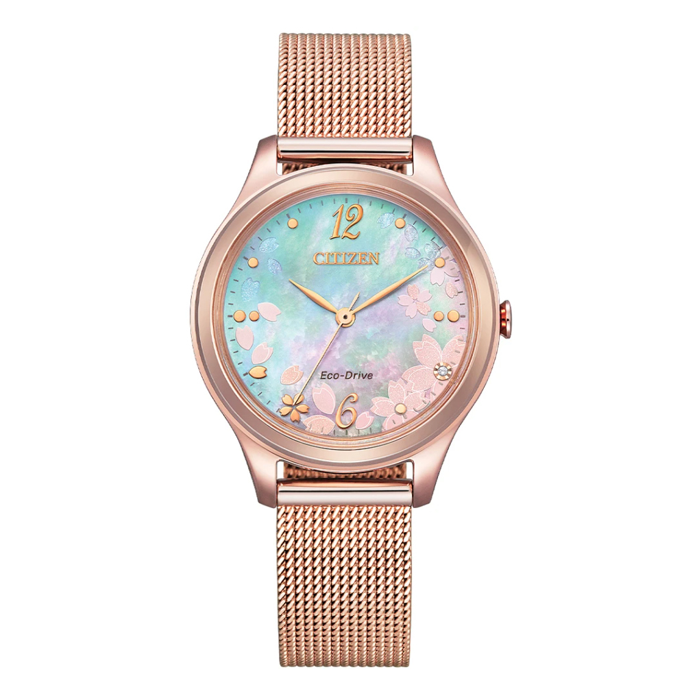 【Citizen 星辰】EM0508-80D 光動能 不鏽鋼 白蝶貝面板 石英 手錶