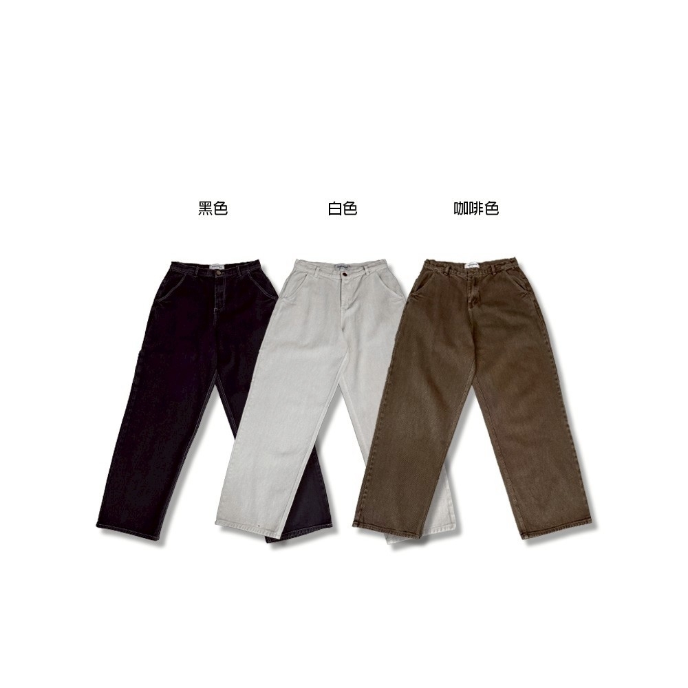 蠟染水洗質感寬版落地褲 68908