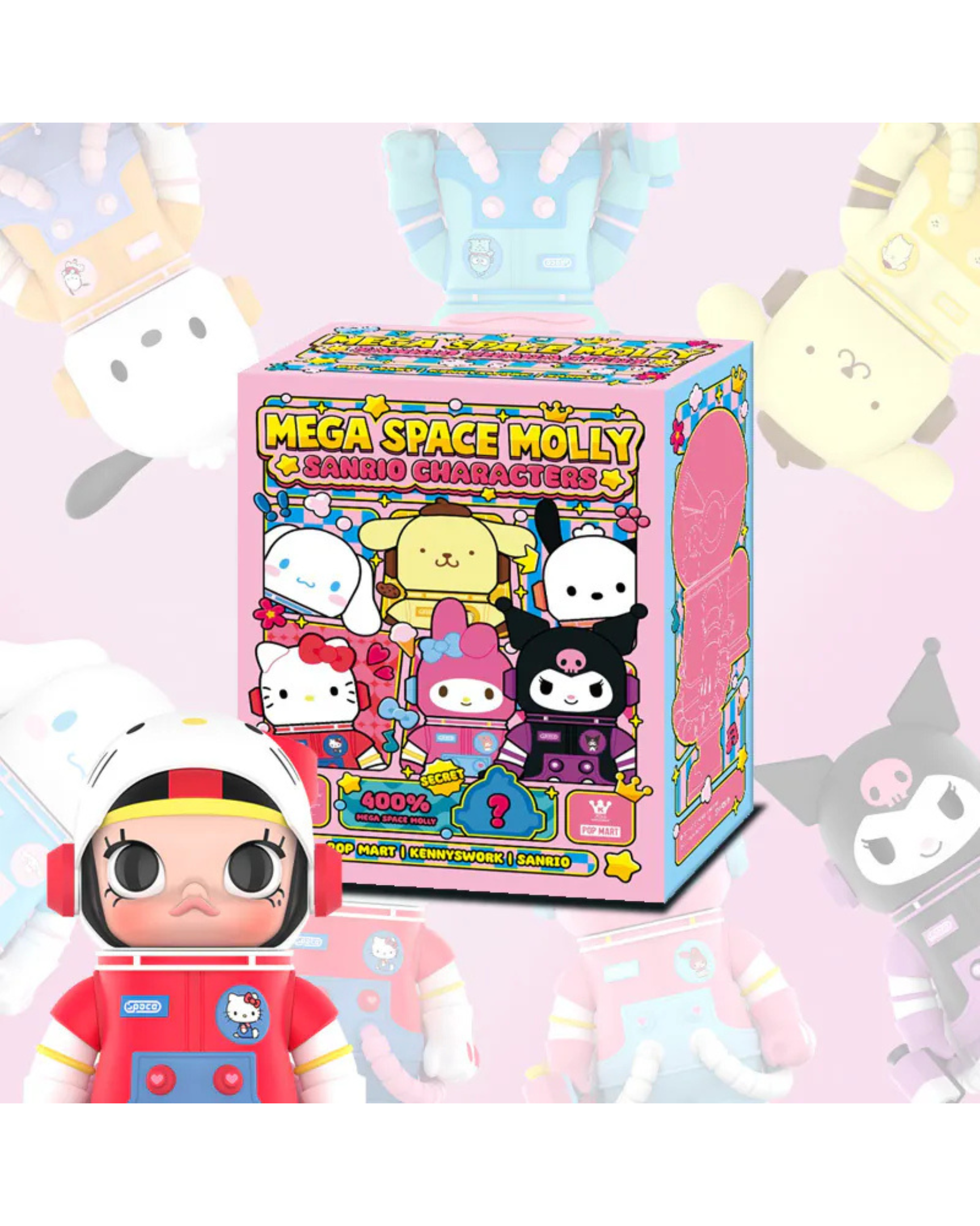 【盲盒】Pop Mart Mega Space Molly Sanrio Characters 三麗鷗家族 盲盒 400%（單隻入）POMT-04