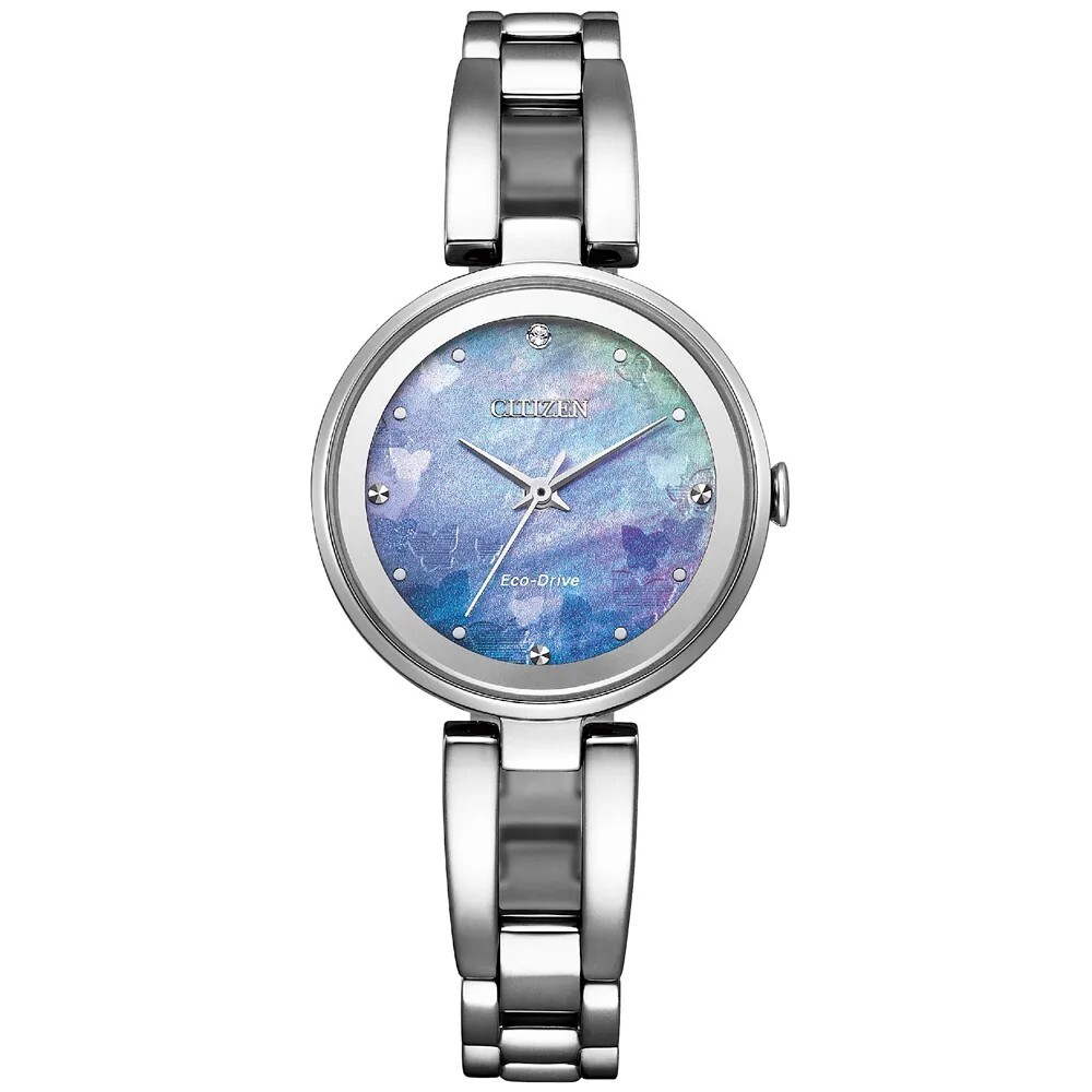 【Citizen 星辰】EM0801-85N 光動能 白蝶貝錶盤 不鏽鋼 白蝶貝面板 石英 手錶