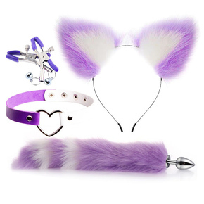 日本SM-VIP 變成貓咪套裝 角色扮演（紫白 Purple White）