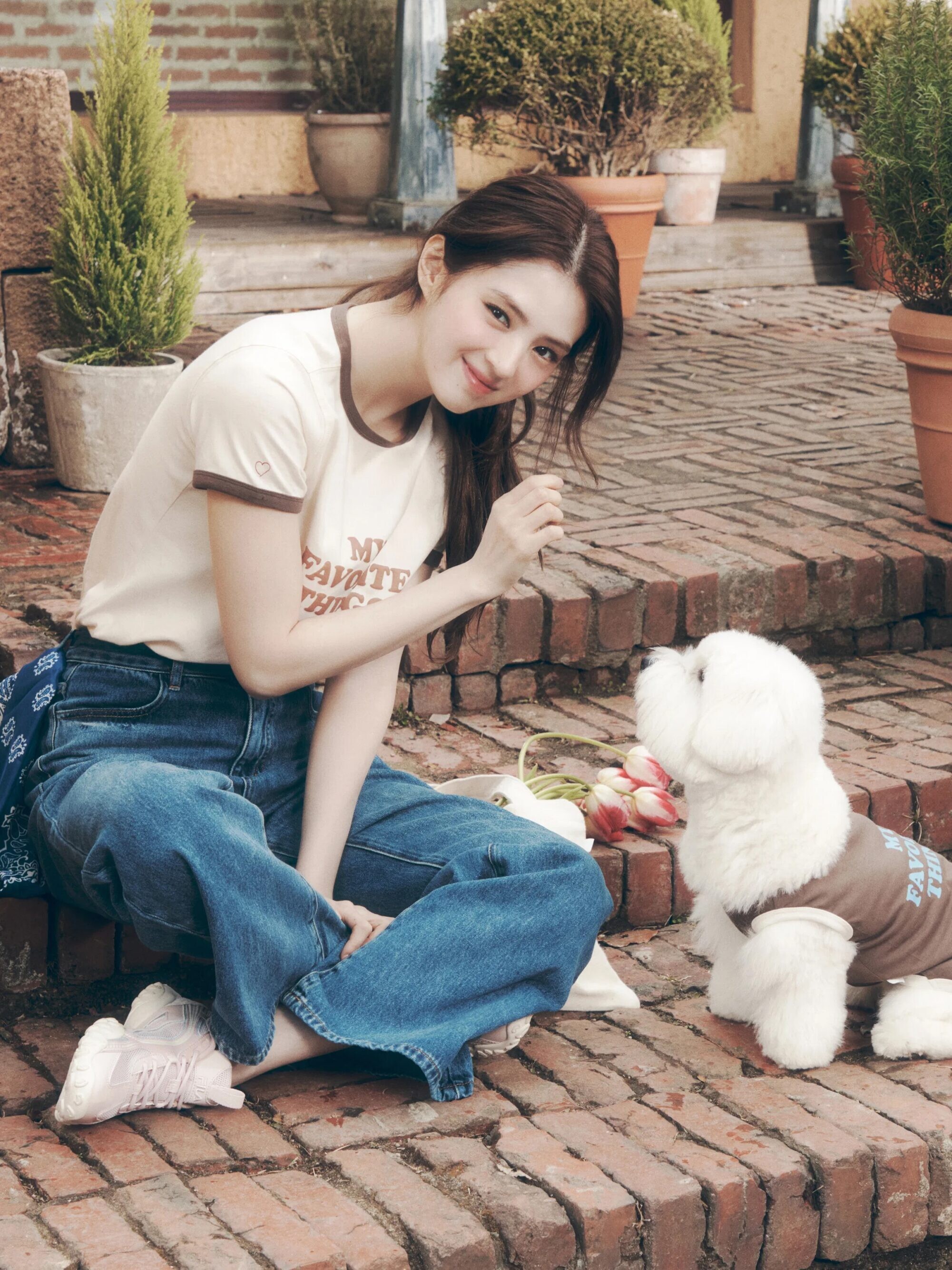 【現貨】FILA 滾邊 撞色 字母 短袖 上衣 米白 咖啡