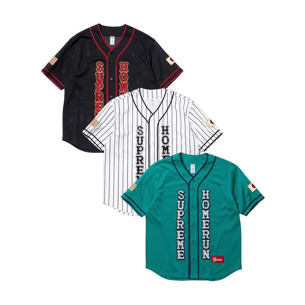 Supreme 25ss Week12 Homerun Baseball Jersey 東京 MLB 開幕戰 全壘打 網眼 球衣 棒球襯衫