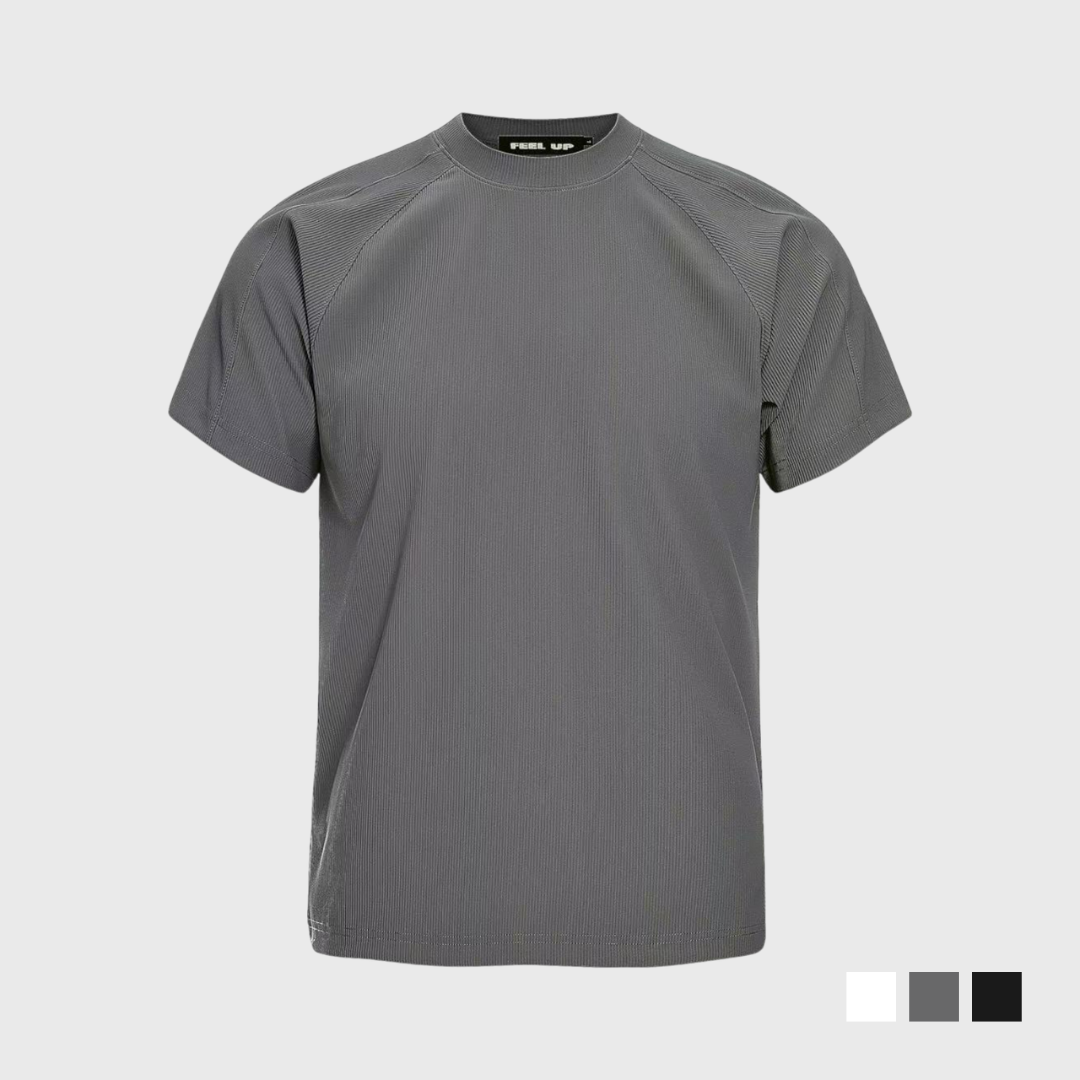 立體彈性修身短T