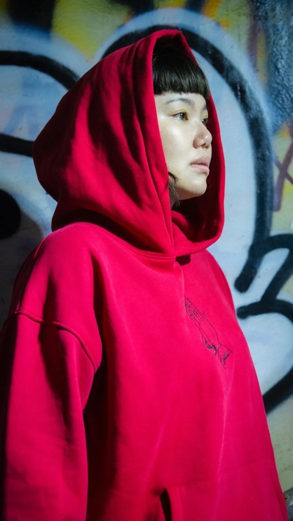 PINHENG MADE／Namaste hoodie---萍恆重磅帽T(紅）