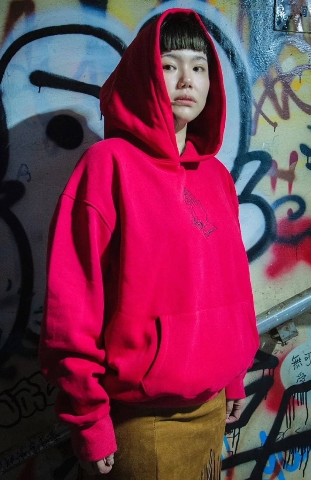 PINHENG MADE／Namaste hoodie---萍恆重磅帽T(紅）