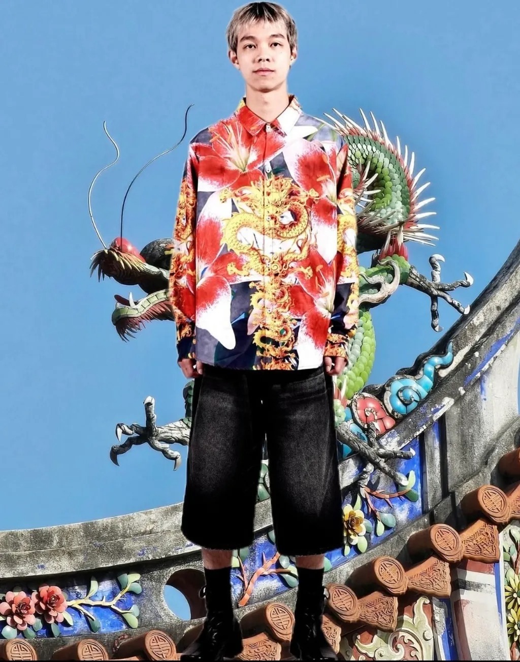 PINHENG 金龍百合長袖襯衫