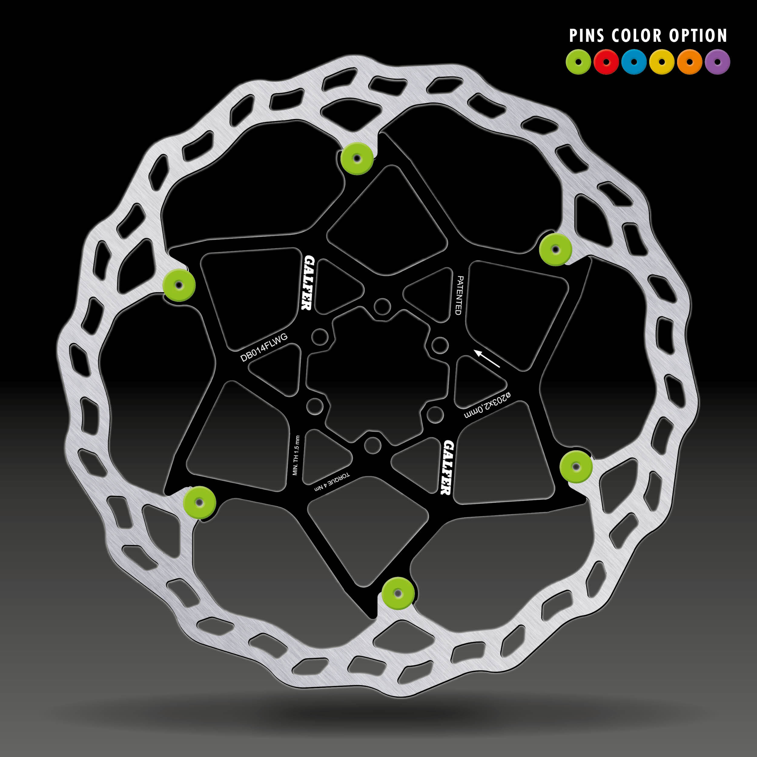 Galfer Floating Disc Wave 山地剎車碟片 六孔