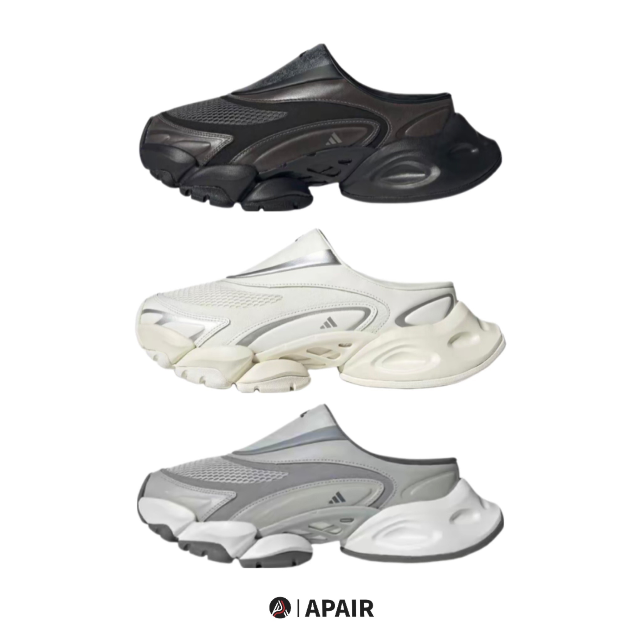 【APAIR】預購 Adidas XLG RUNNER MULE FOS 流線 時尚 科技感 穆勒鞋 三色 黑灰 白銀 灰銀 JS4529 JS4590 JS4586