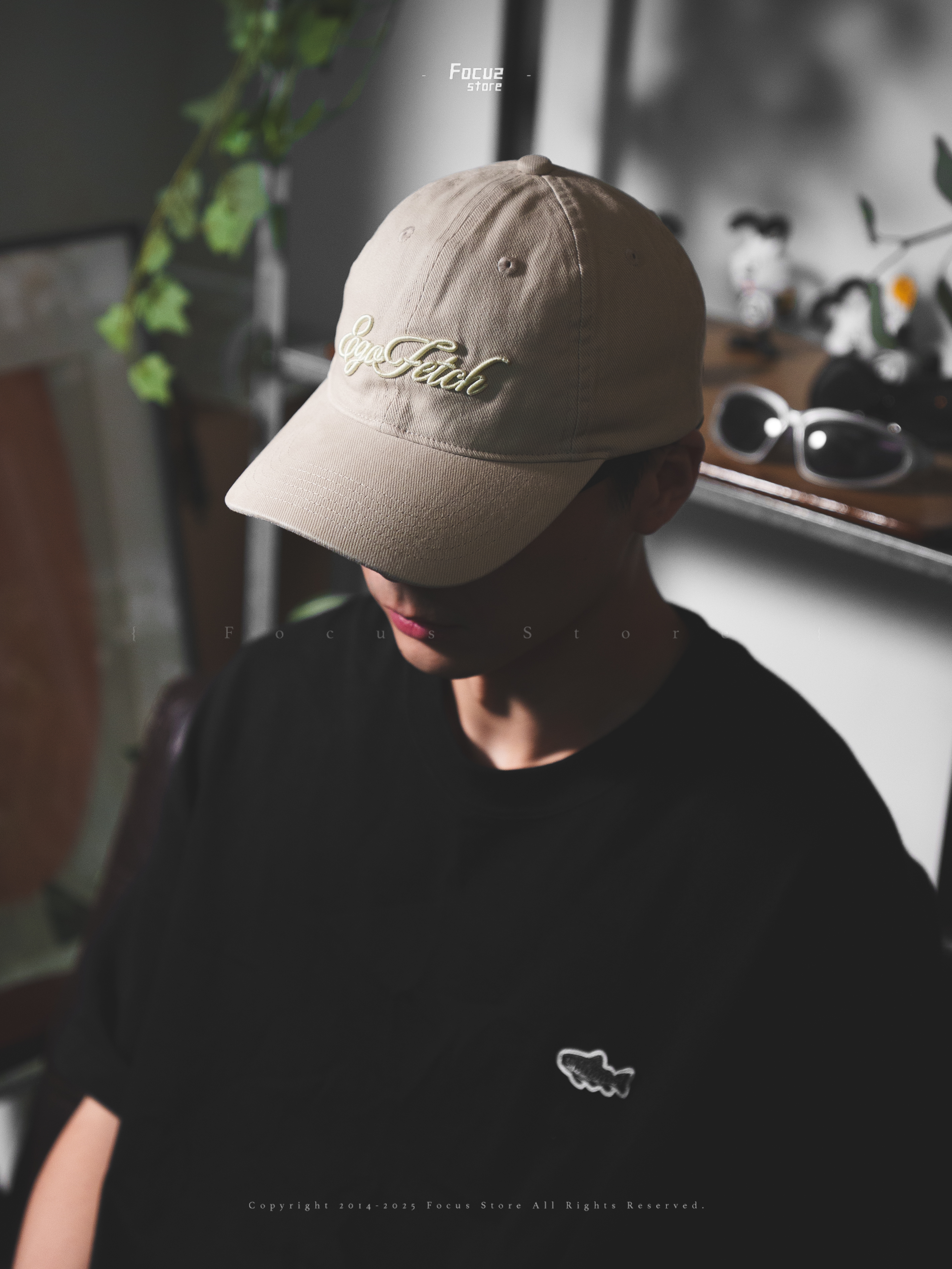 【Focus Store】現貨秒發 EGO FETCH Logo Cap 米色 刺繡草寫Logo帽 EGO25SSCP122