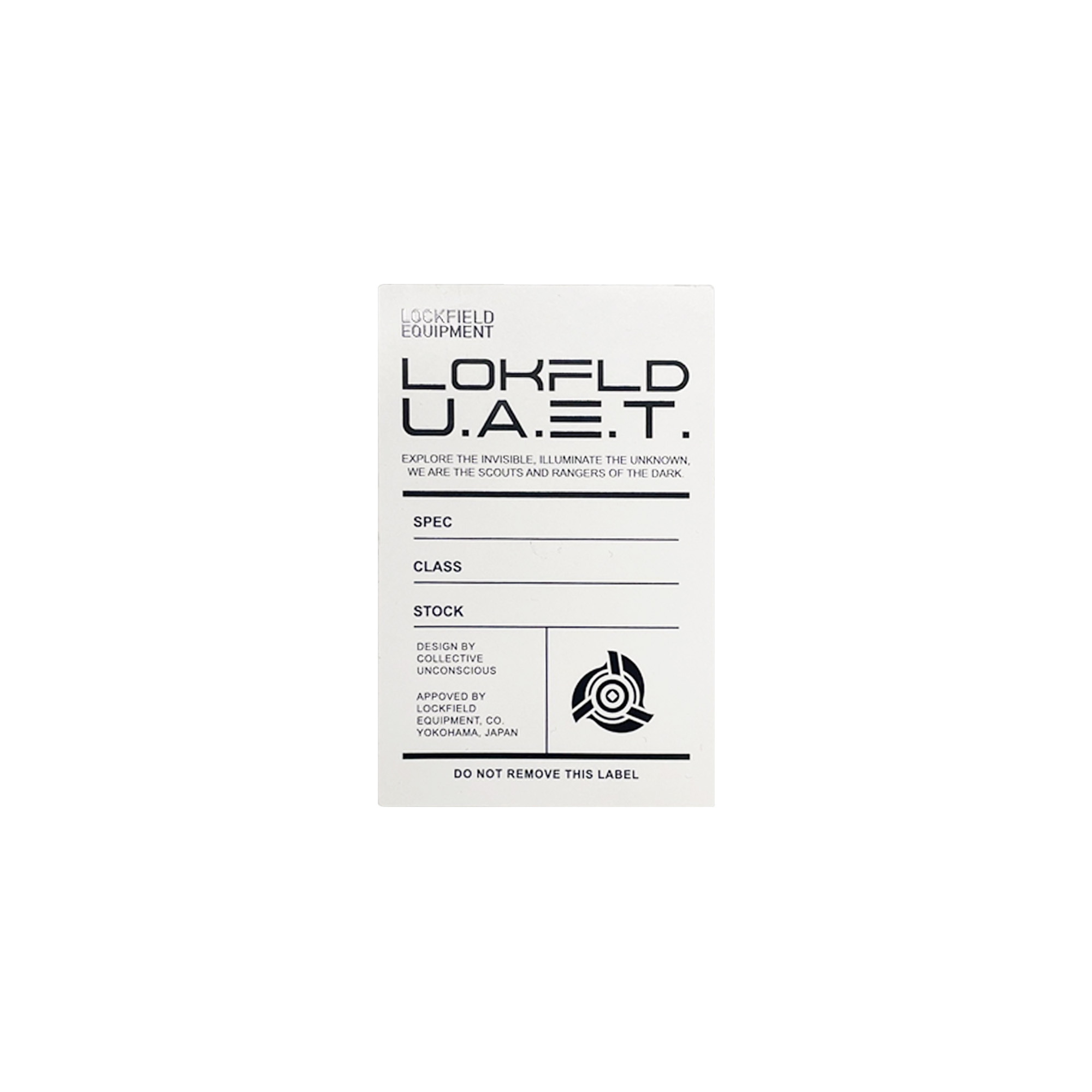 Lockfield Equipment｜Label PVC Sticker ｜PVC 姓名名牌標籤貼
