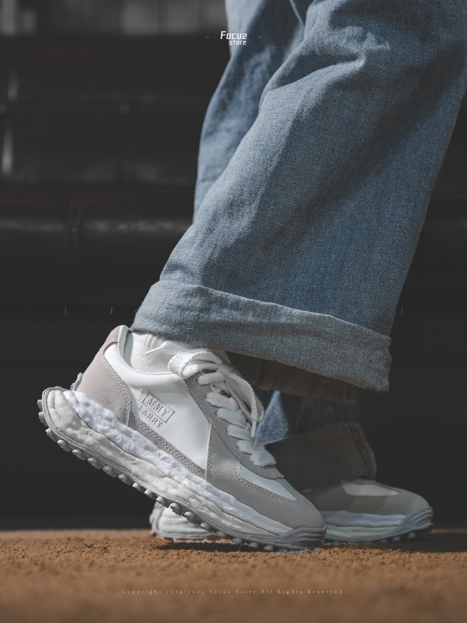 【Focus Store】現貨秒發 Maison Mihara Yasuhiro Larry OG Sole Mix Material Low-top "White" 米白 老爹鞋 A14FW703