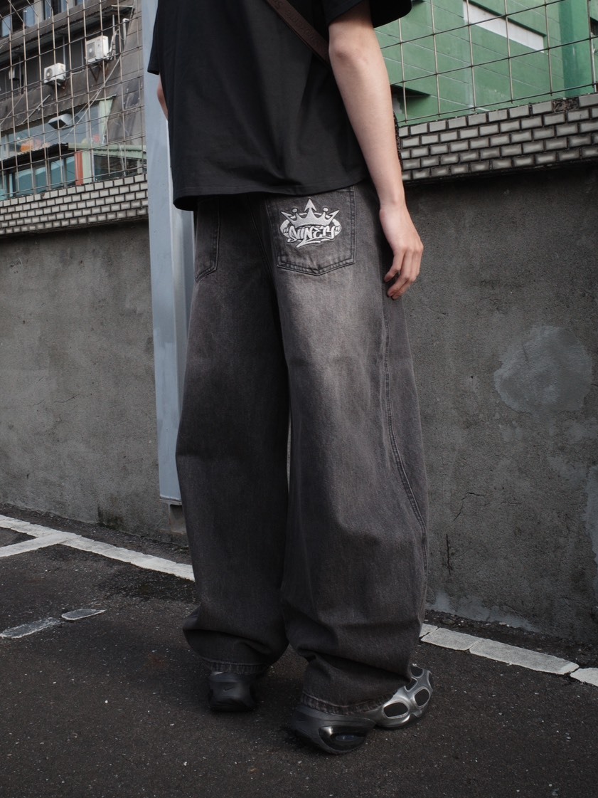 パンツ 9090 King Logo Slub Denim Buggy Pants M King Logo Slub Denim Buggy Pants – YZ