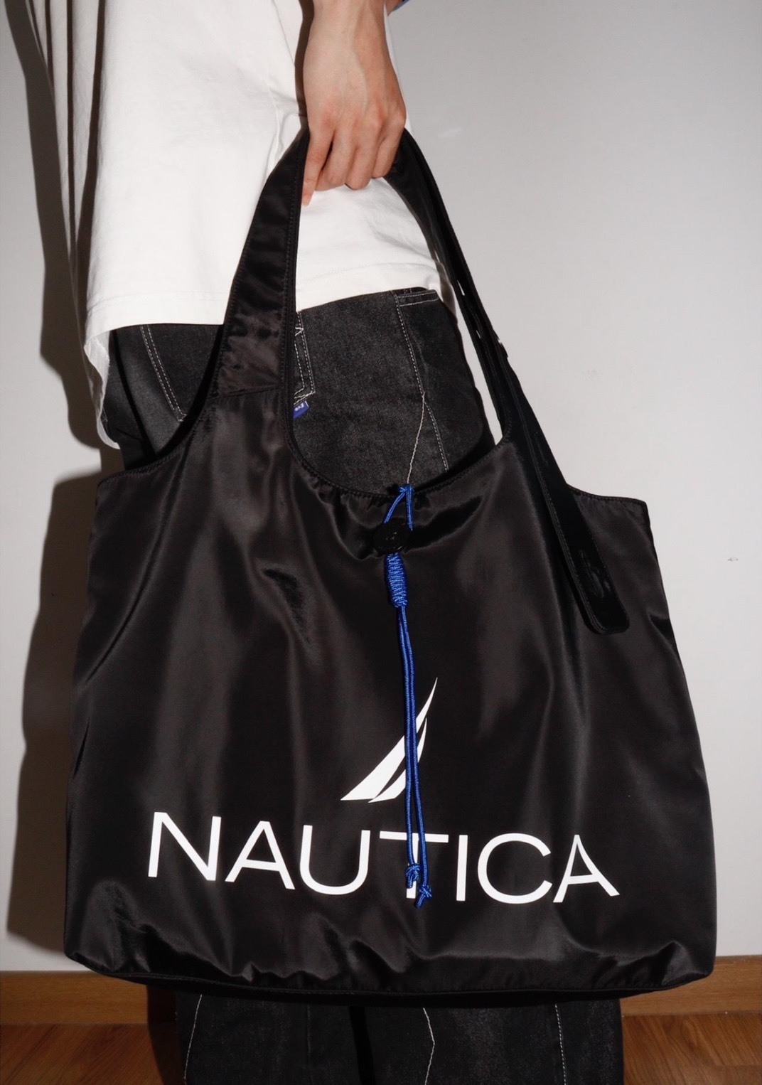 NAUTICA 日系大容量尼龍托特包-黑色