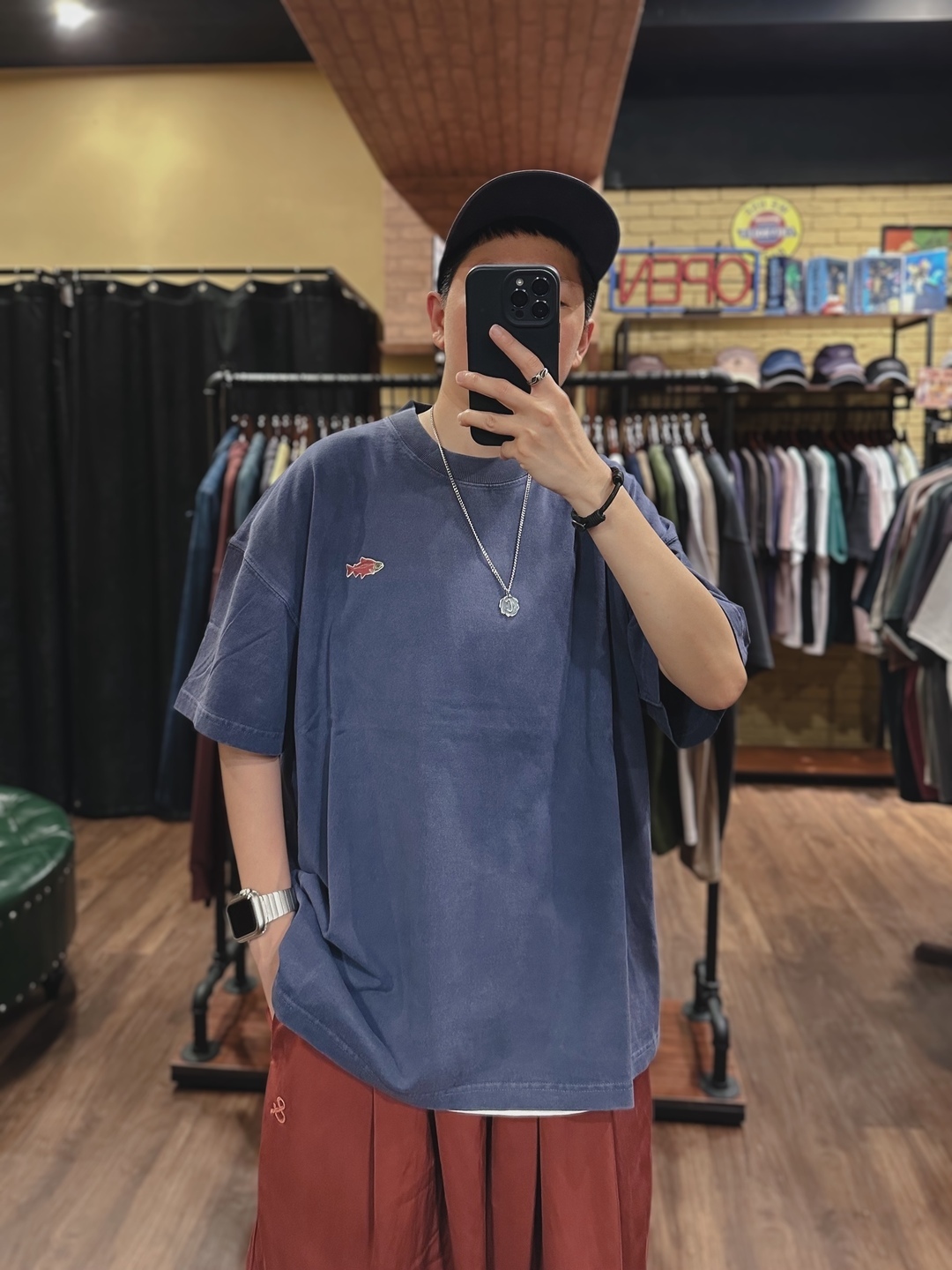 深海探索手繪魚群TEE