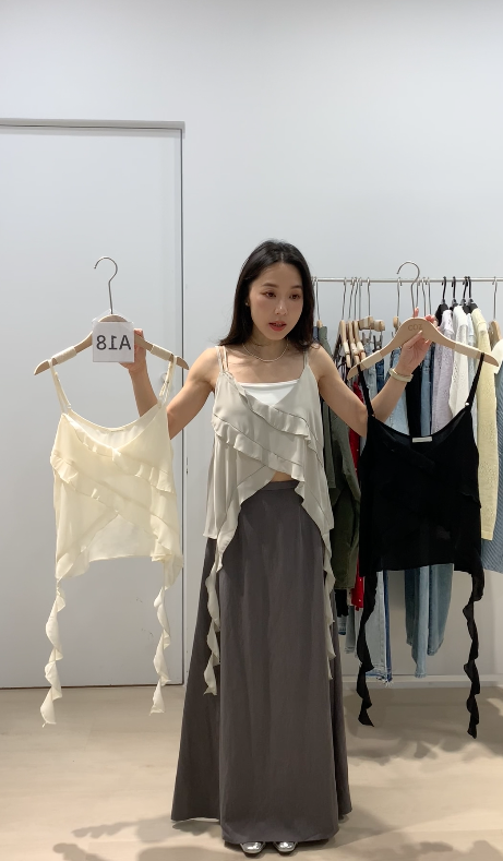 仙女的小尾巴雪紡細肩背心 _08297