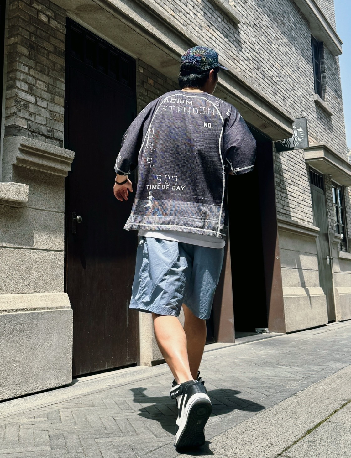 Nike x Stussy 聯名防曬印花T恤（黑色）