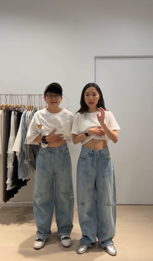 (現貨)版型好到爆炸的100cm小隻女必買瘦瘦瘦淺藍彎刀褲SMLXL _982