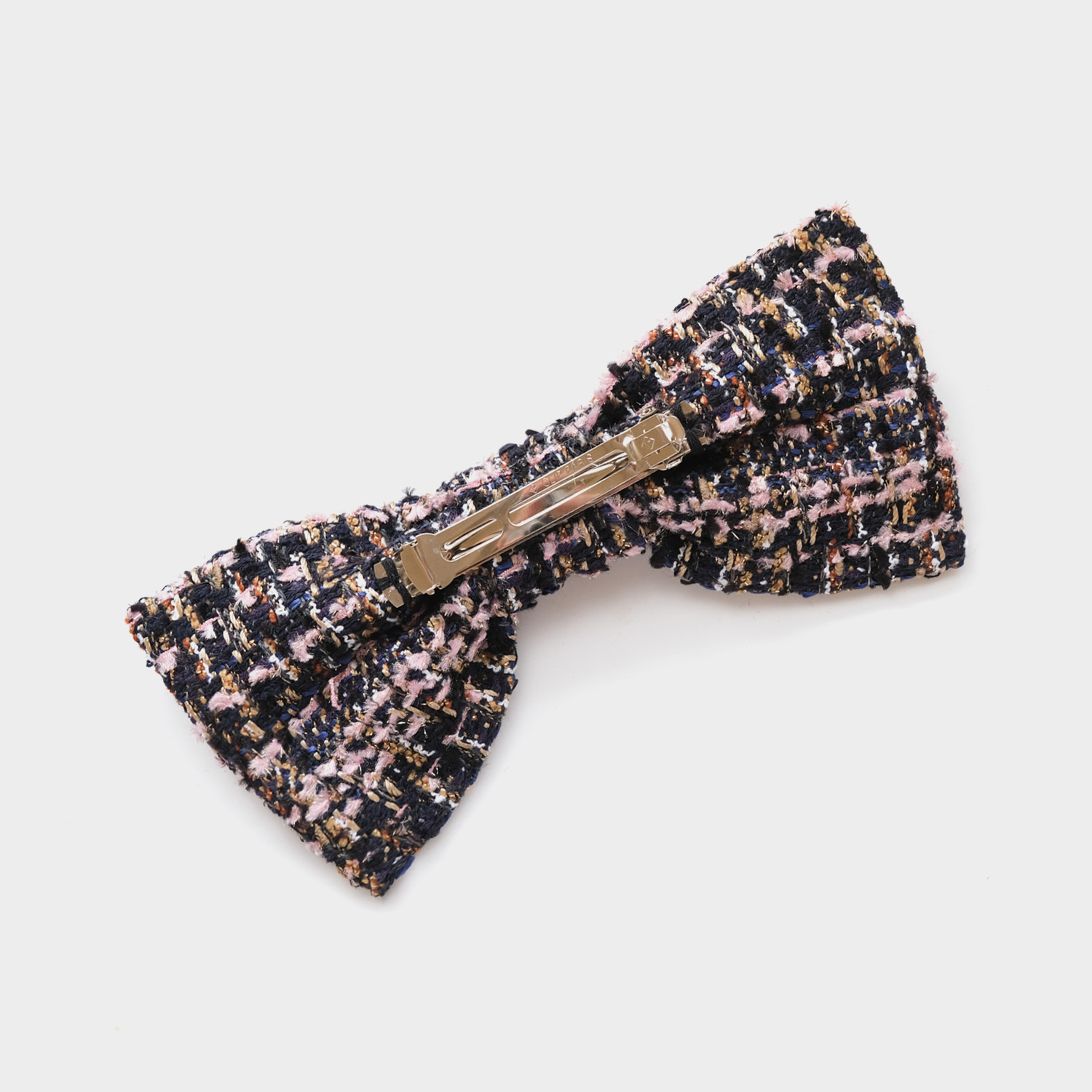 Hair Bow - Pink & Navy