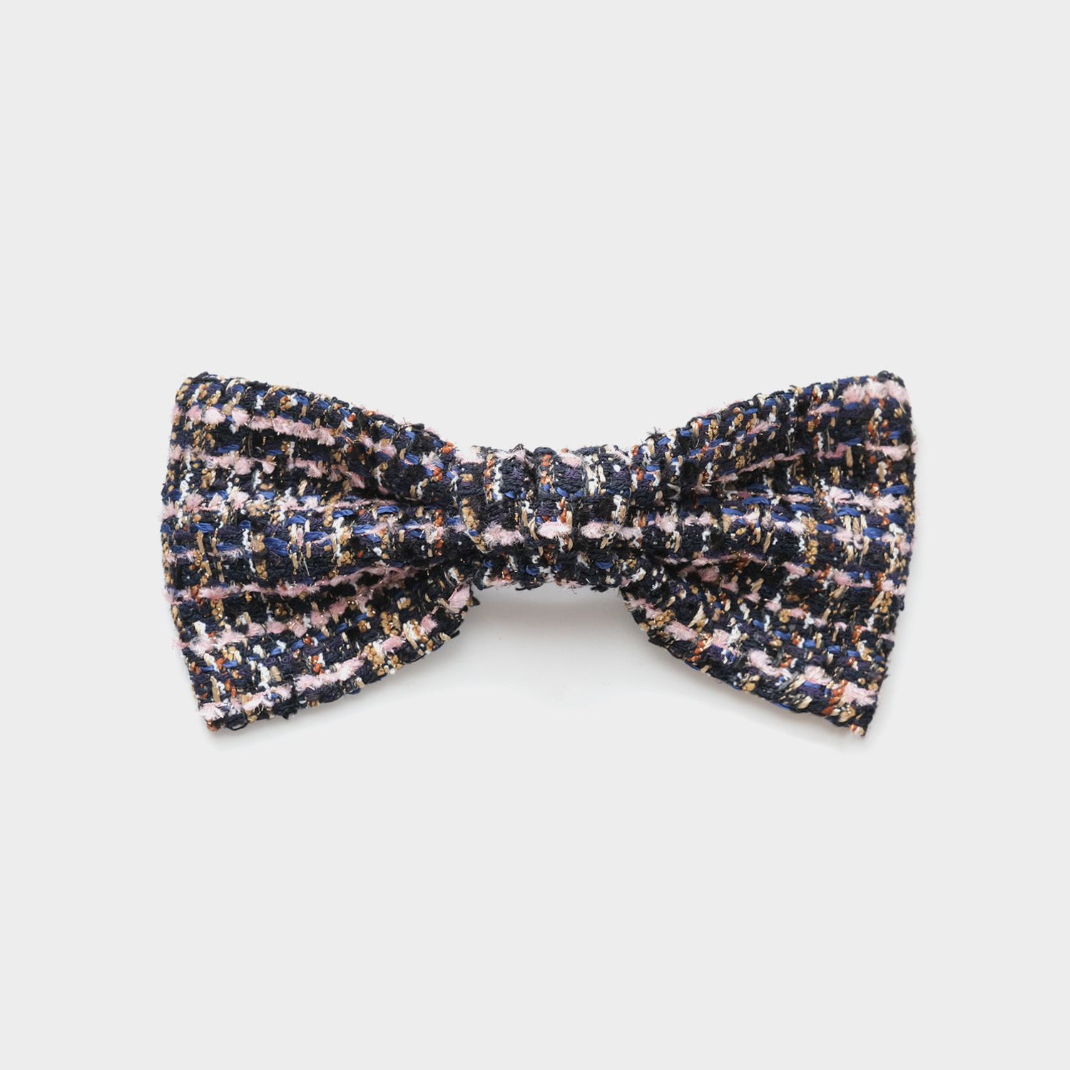 Hair Bow - Pink & Navy