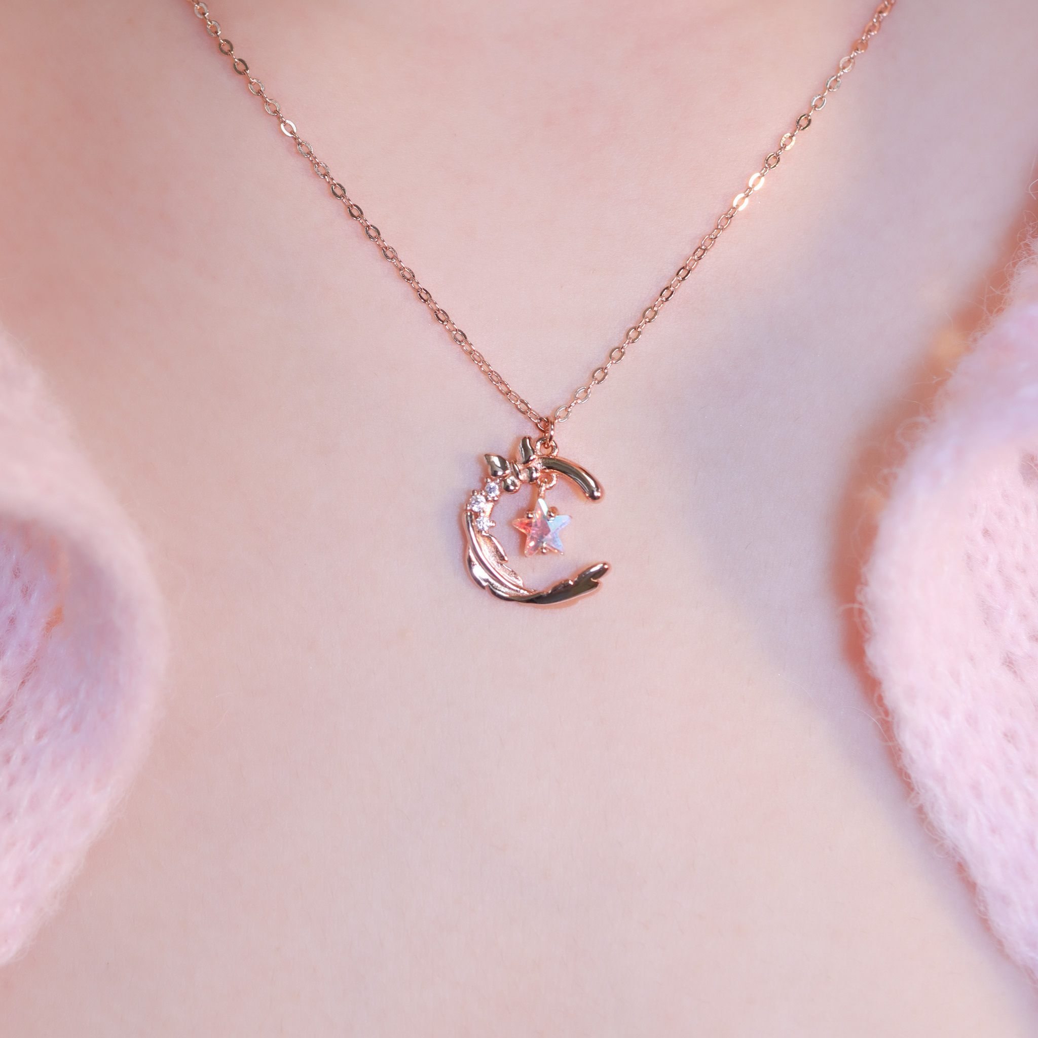 | 925純銀・白金・玫瑰金 | 夜空花願項鍊  (銀/玫瑰金) | NE1376 |