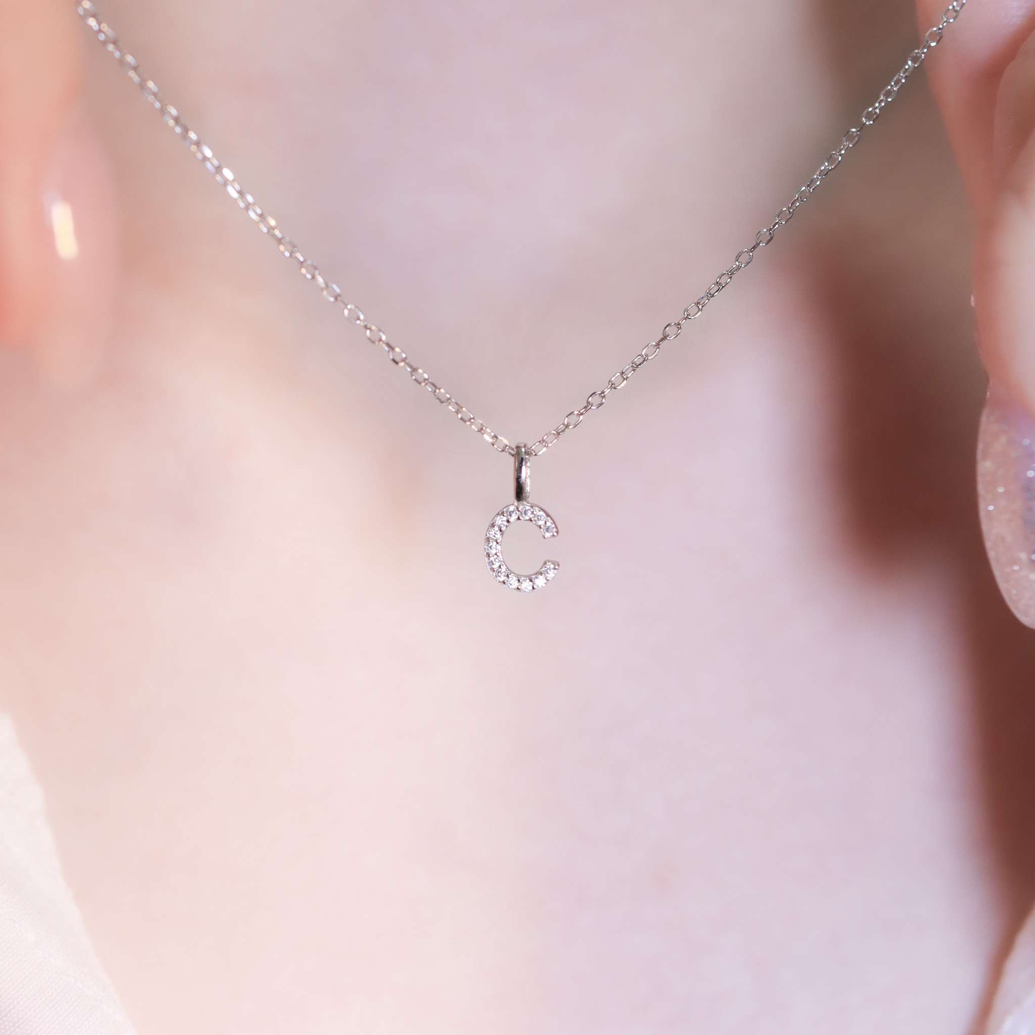 | 925純銀・白金 | 我們的關鍵字項鍊 (可訂製其他字母) | NE1373 |