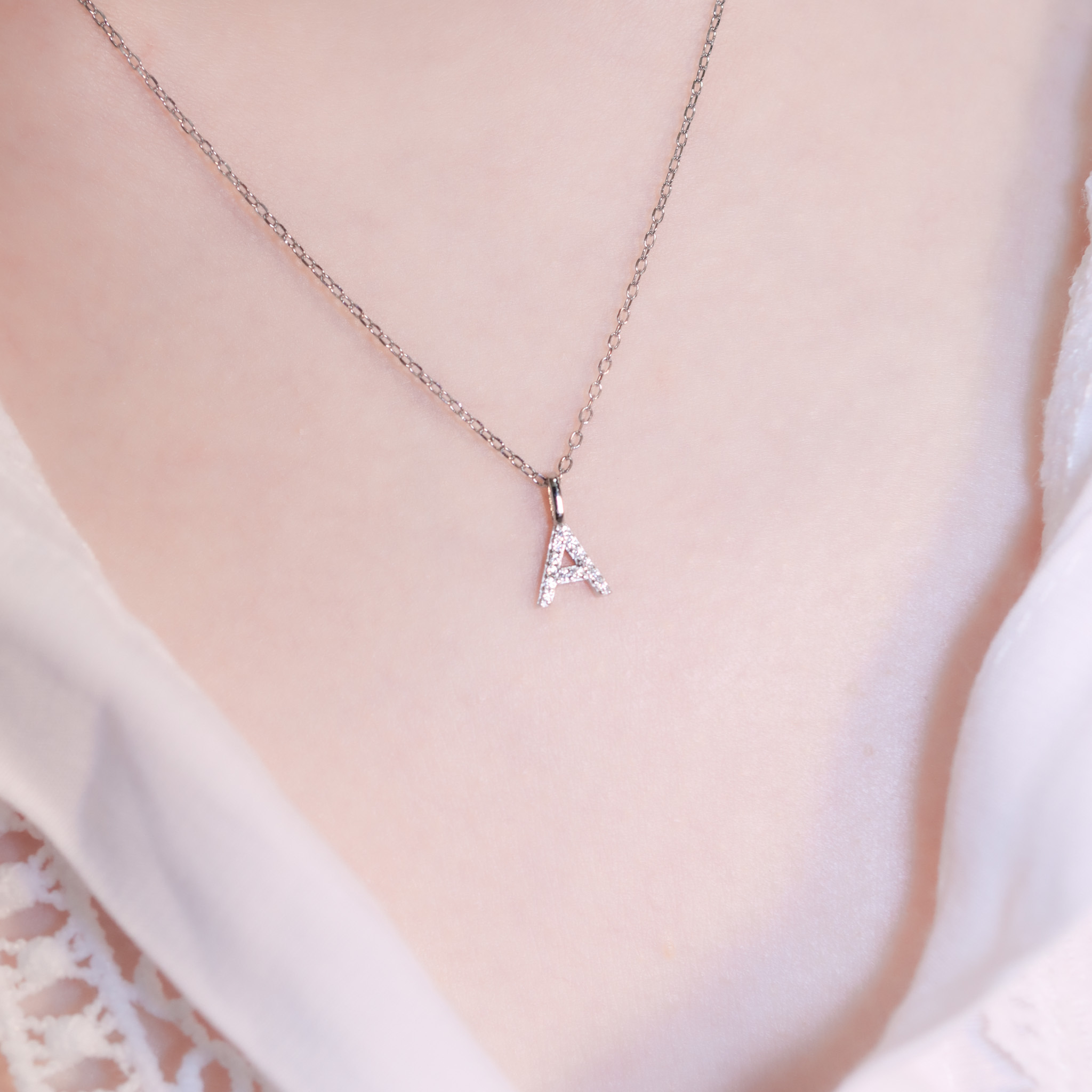 | 925純銀・白金 | 我們的關鍵字項鍊 (可訂製其他字母) | NE1373 |